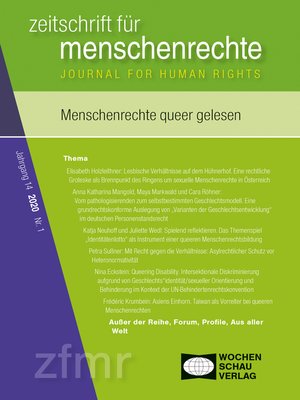 cover image of Menschenrechte queer gelesen